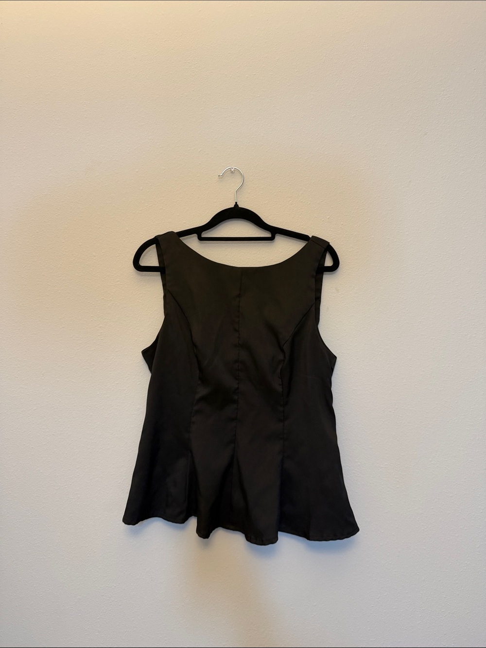 Forever 21 Black Sleeveless Peplum Tank Top